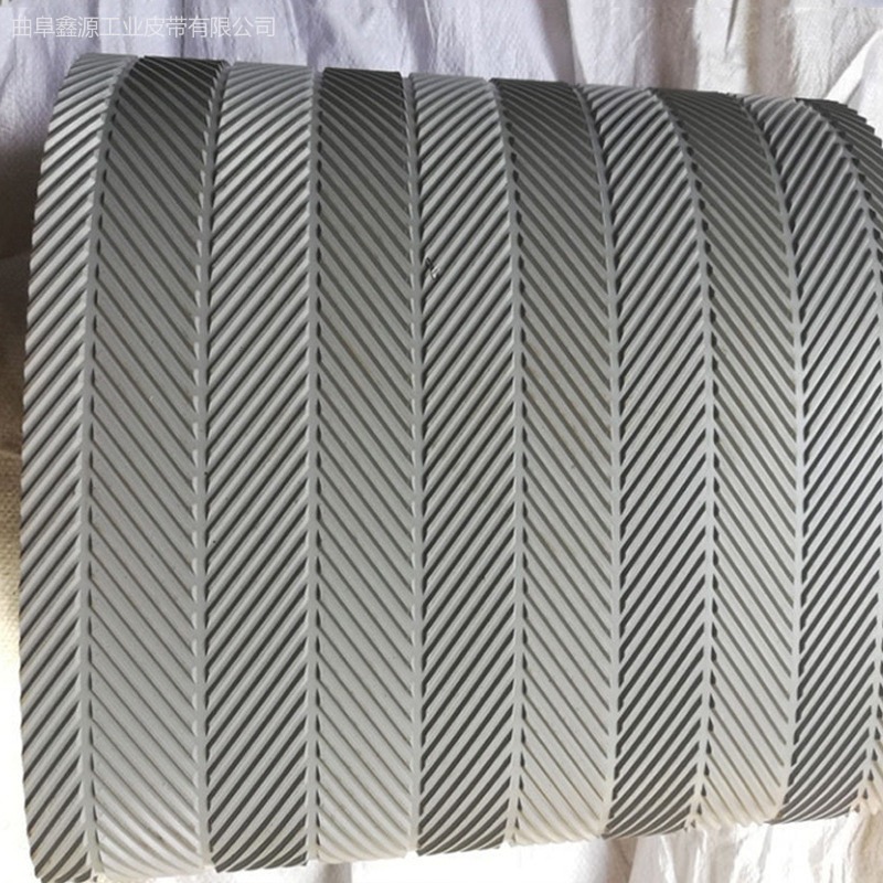 不锈钢钢板磨砂输送带 5.5mm鱼骨纹砂光机皮带 PVC防滑输送带图片