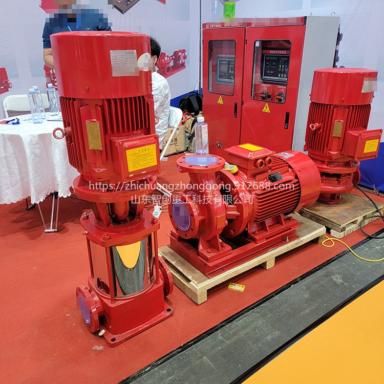 智创 卧式单级消防泵组 立式多级管道消防泵 便携式机动消防泵图片