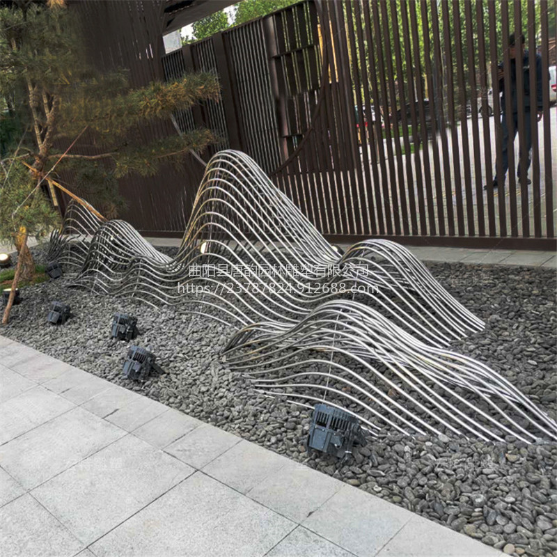 小区不锈钢抽象假山雕塑公司