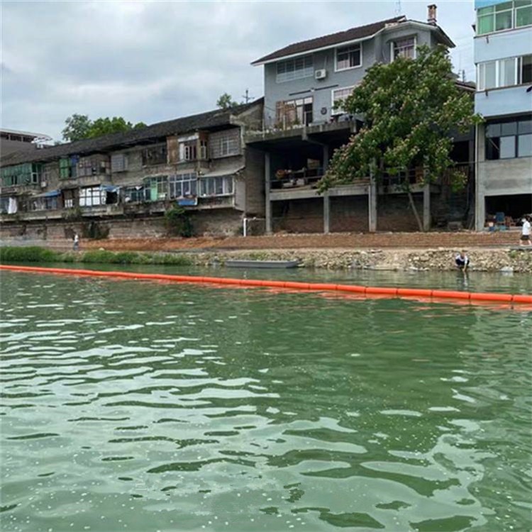浮式水面垃圾浮萍拦截网塑料围栏浮筒厂家批发
