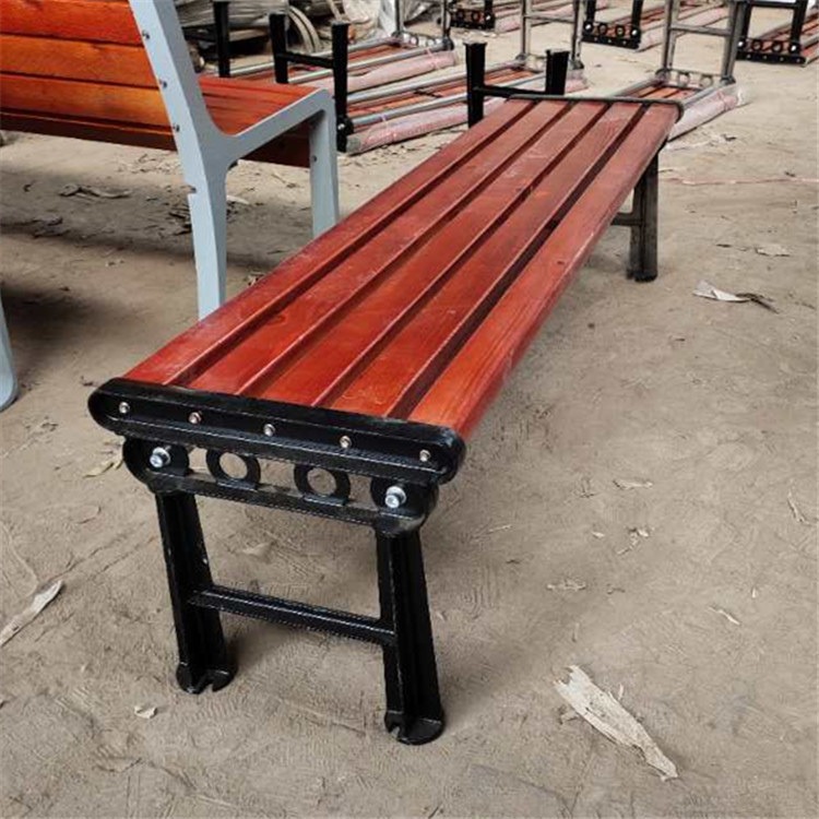 公园小区休息铸铝铸铁坐凳 双琪 防腐木坐凳厂家 防腐木公园椅图片