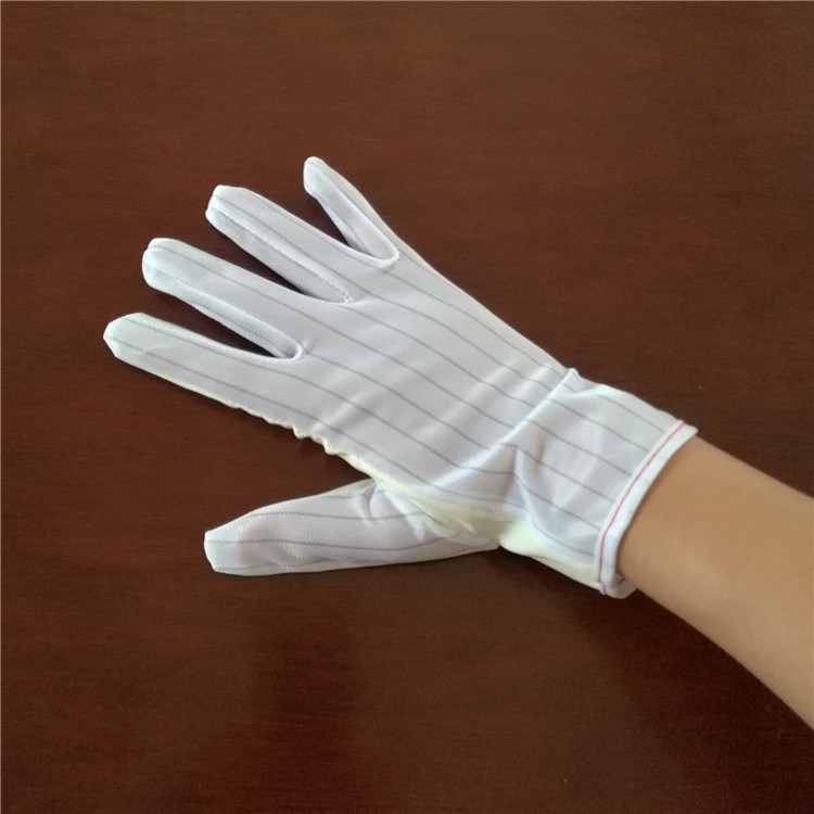 防静电PU涂层手套 PU手套 涂掌防静电手套 无硫手套条纹电子厂专用