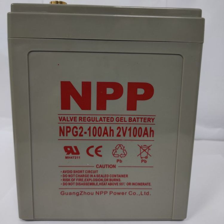 广州耐普NPP蓄电池2V150AH 型号NPG2-150AH 铅酸免维护蓄电池 直流屏/EPS/UPS胶体蓄电池