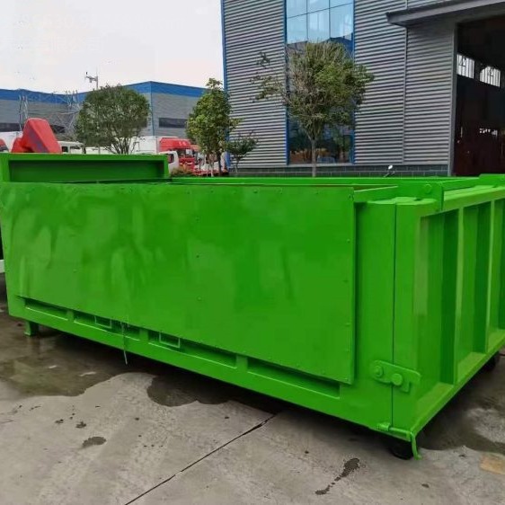 东风勾臂垃圾车带垃圾箱    3方压缩垃圾箱   移动式垃圾箱