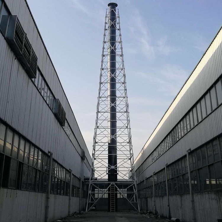 泰翔厂家定制钢结构四柱烟筒塔 抗氧化工艺环保烟筒塔  电力塔 质保30年