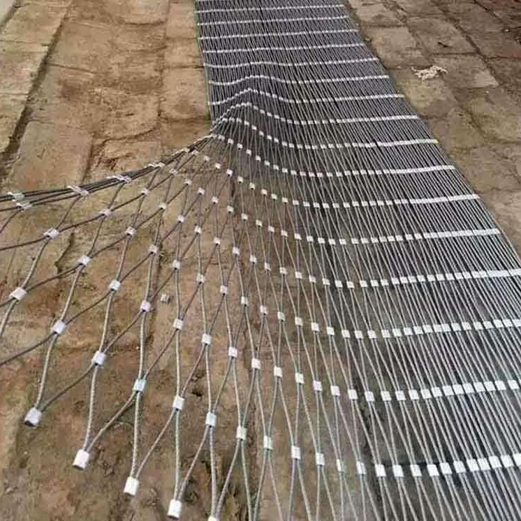 不锈钢绳防护网运通网业高层建筑瓷砖瓦片防抛物用安装固定方法