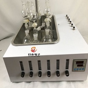 实验室水质硫化物酸化吹气仪  GY-ZDLHW-6 由恒温水浴 温控仪 气体分配 样品架 升降系统 气体流量调节阀等组成