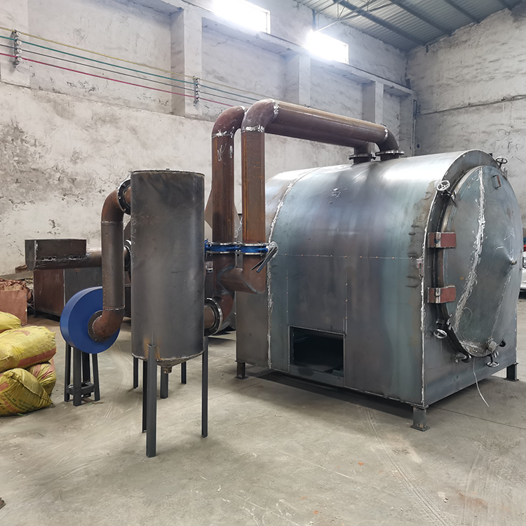 干馏式滚筒木炭机 润合 生产效果好 油茶果壳炭化炉