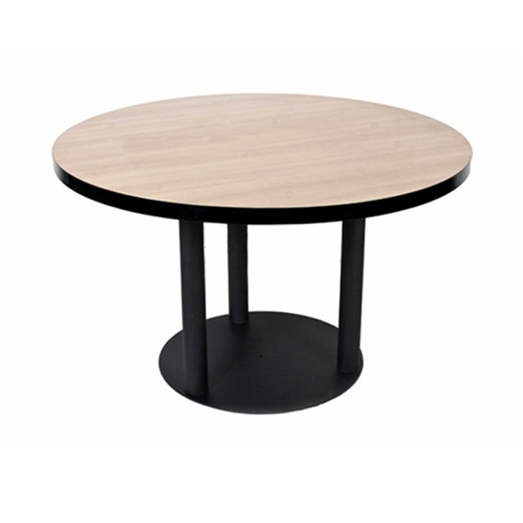 众美德防火板餐桌，木质桌椅，cz-1095实木圆桌，餐饮家具订制工厂