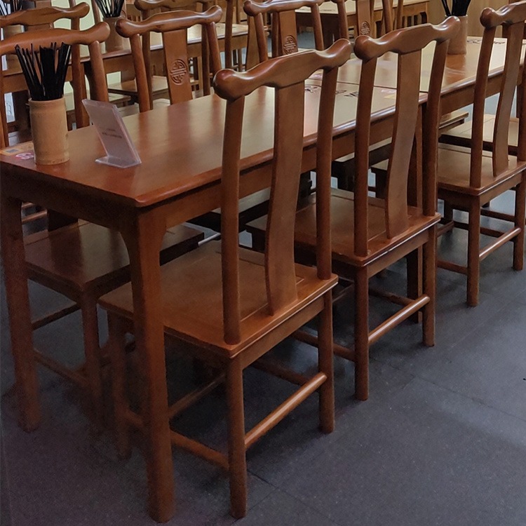 东莞迪佳家具厂家热销新款实木餐椅宴会椅子接待餐桌椅组合图片