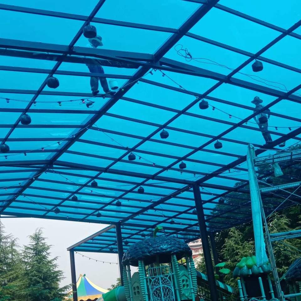 深圳罗湖PC耐力板 公园新建楼梯采光耐力板 生产厂家