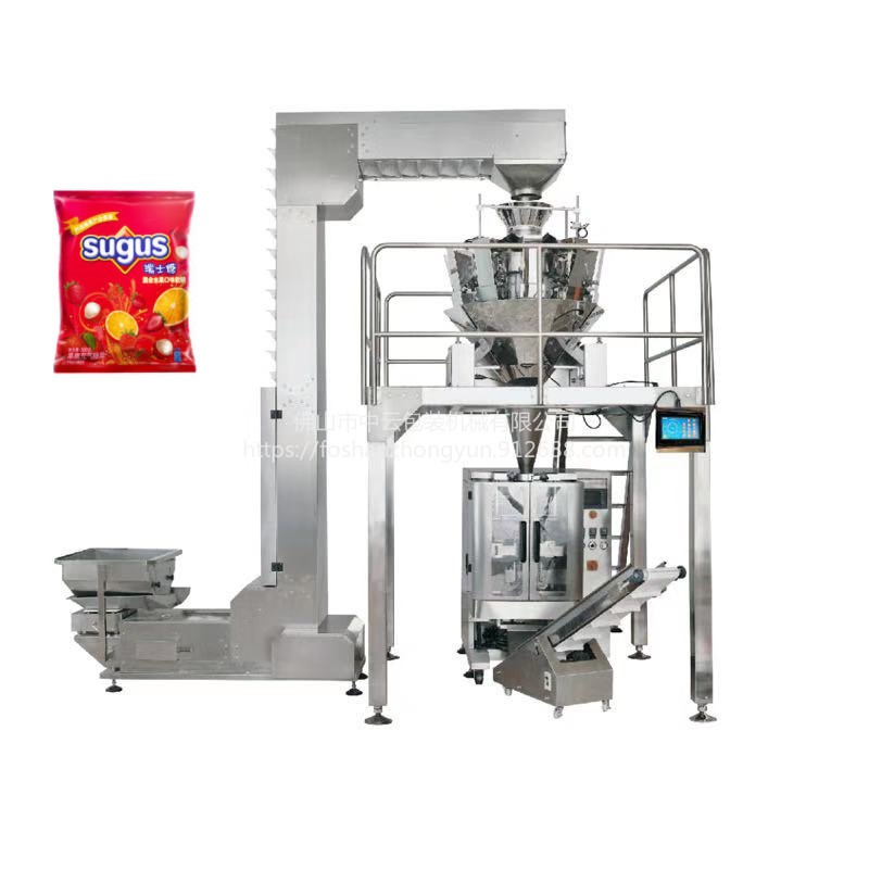 定制网红夹心水果糖零食包装机 背封颗粒食品包装机械图片