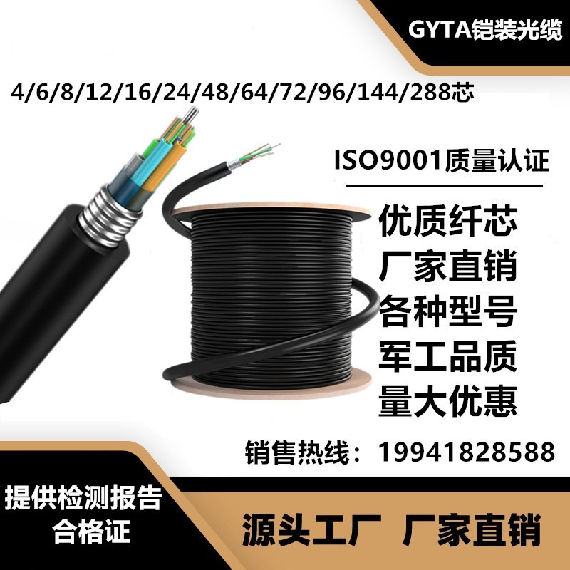国标GYTA/S 4 6芯8芯12芯24芯48芯72芯单模光纤室外光缆通信TCGD/通驰光电图片
