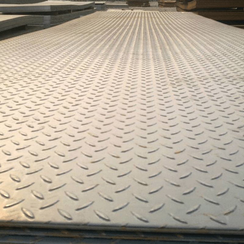 佛山现货花纹板 q235b焊接防滑铁皮铁板 花纹钢板 不锈钢花纹板