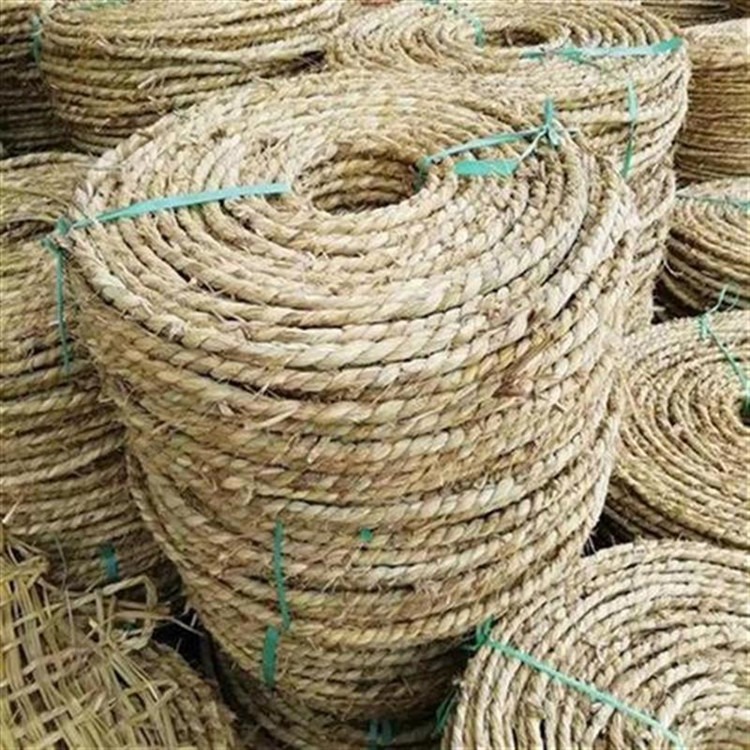 草绳批发稻草绳价格园林缠树多种规格编织草制品粗细打包用装饰稻草绳子图片