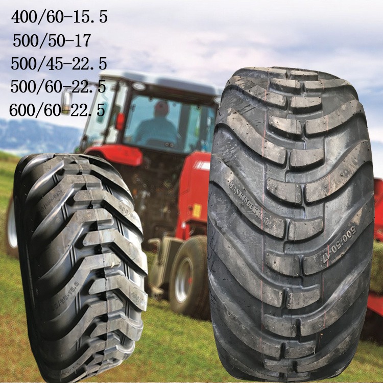 供应捆草机打捆机农用轮胎 500/45-22.5 5h00/60-22.5 可配钢圈三包轮胎
