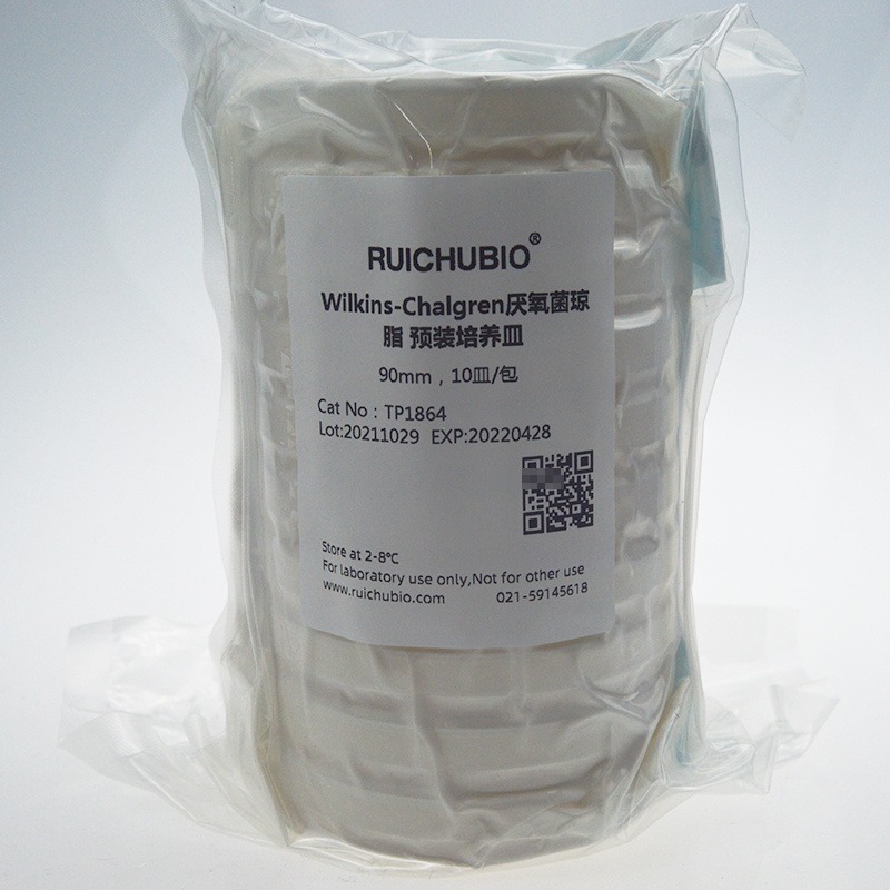 预装培养皿  瑞楚生物 Wilkins-Chalgren厌氧菌琼脂   90mm  10皿/包  TP1864