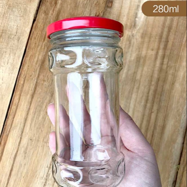 装酱豆玻璃瓶圆形六棱西瓜酱豆玻璃瓶