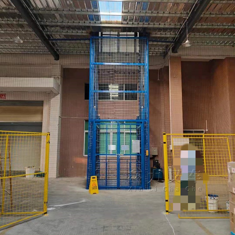 【鑫力】固定式升降平台2吨导轨液压升降机货梯装卸货XSPT图片
