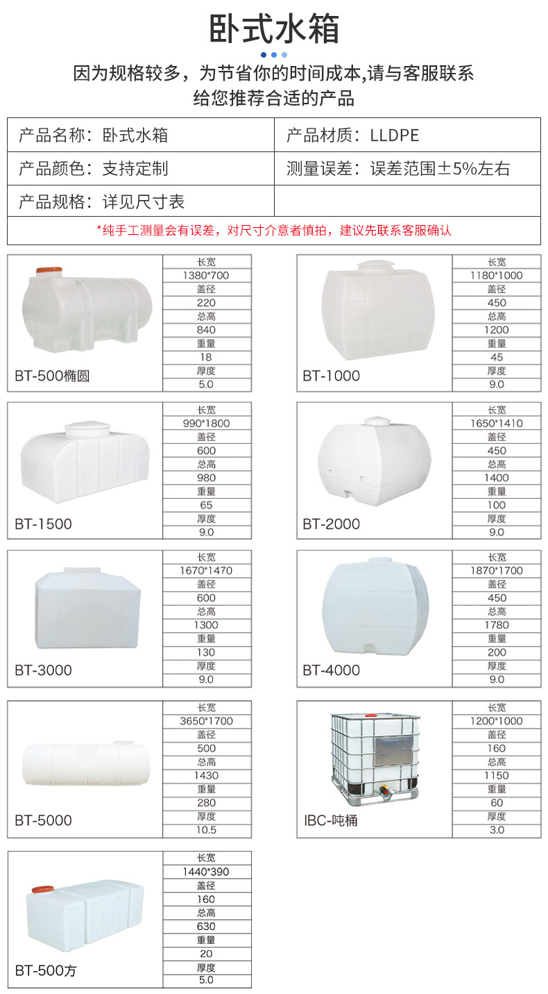 食品级储水罐厂 防腐塑料水箱 20立方塑料水桶