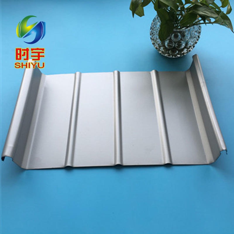氟碳铝镁锰屋面板 防风抗压 厂房65-430直立锁边金属屋面板