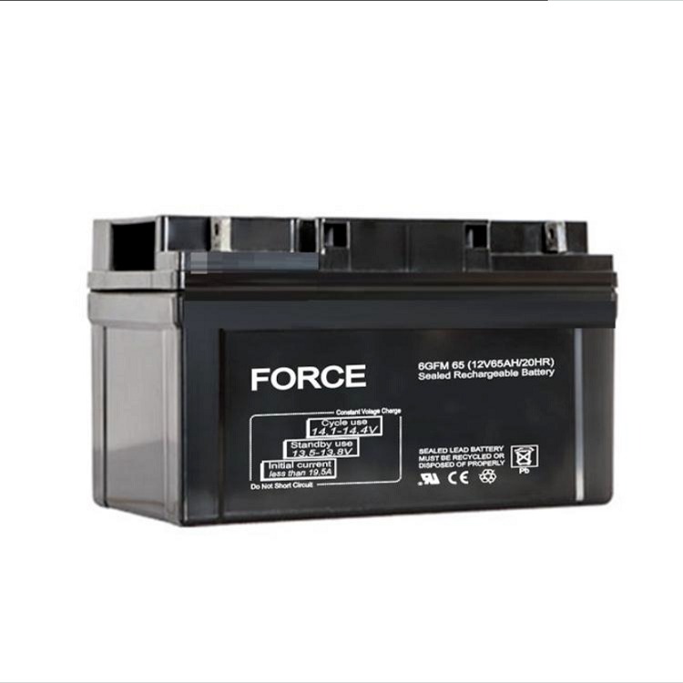 FORCE强势蓄电池6GFM65阀控式铅酸蓄电池12V65AH光伏太阳能系统直流屏主机配套