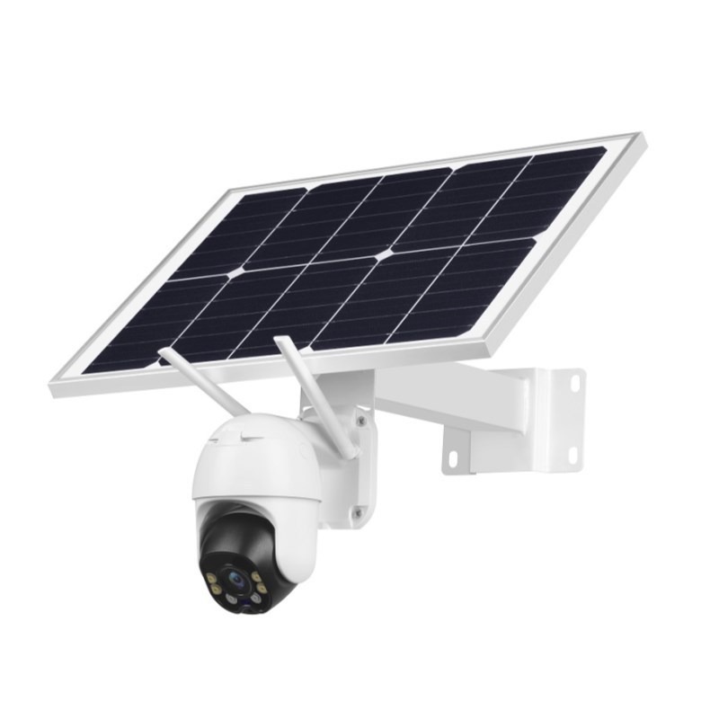 太阳能监控摄像机支架太阳能监控支架监控电池盒抱杆吸墙球机支架光伏监控图片