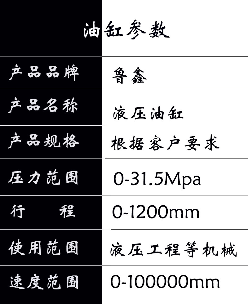 鲁鑫 供应柳州SJYG90/60-800机械摆动双出杆液压油缸示例图3