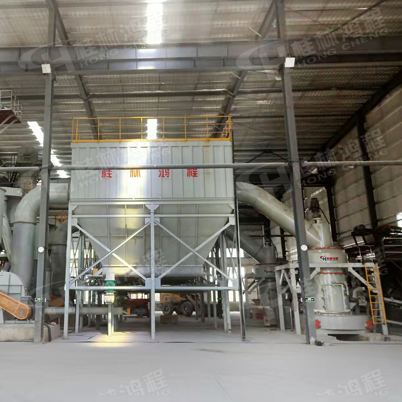 桂林鸿程新型摆式磨粉机粉磨二氧化硅硅石一台雷蒙磨粉机产量