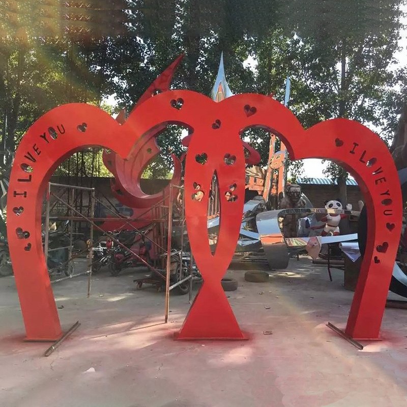 不锈钢拱门雕塑 镂空拱门摆件 铁艺雕塑 巨型户外广场景观雕塑