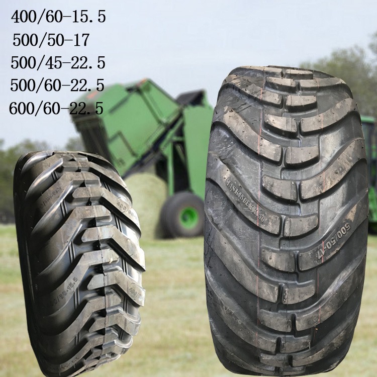 农机具捆草机打捆机轮胎400/60-15.5真空轮胎拖斗钢圈内胎轴头500/50-17 500/60-22.5 550/