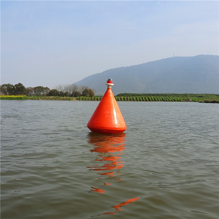 内河自然航道浮标 圆锥形红白航标批发