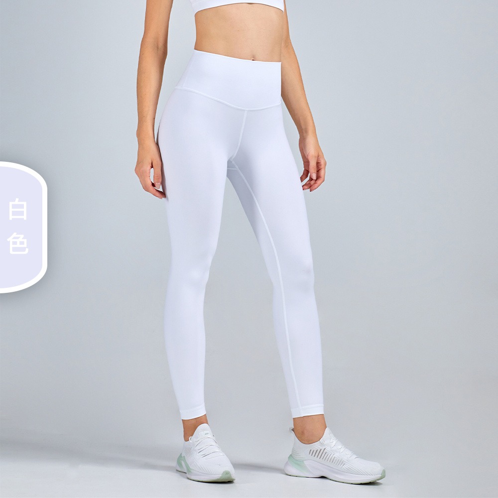 厂家批发2021新款lulu健身高腰裤女 欧美裸感瑜伽裤服收腹提臀紧身九分裤1329
