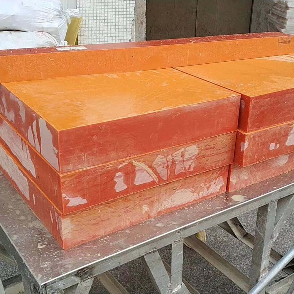 防静电电木板厂家定制加工 耐高温绝缘板材隔热橘红色胶木板零切雕刻  全国发货