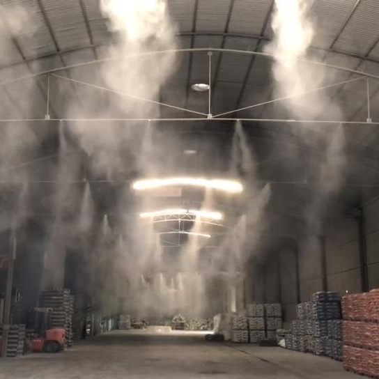 工厂喷雾车间高空喷雾降温除尘  高空喷雾降尘净化空气