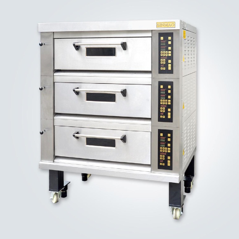郑州 无锡新麦SM2-523H电烤箱商用三层六盘电烤炉全国发货