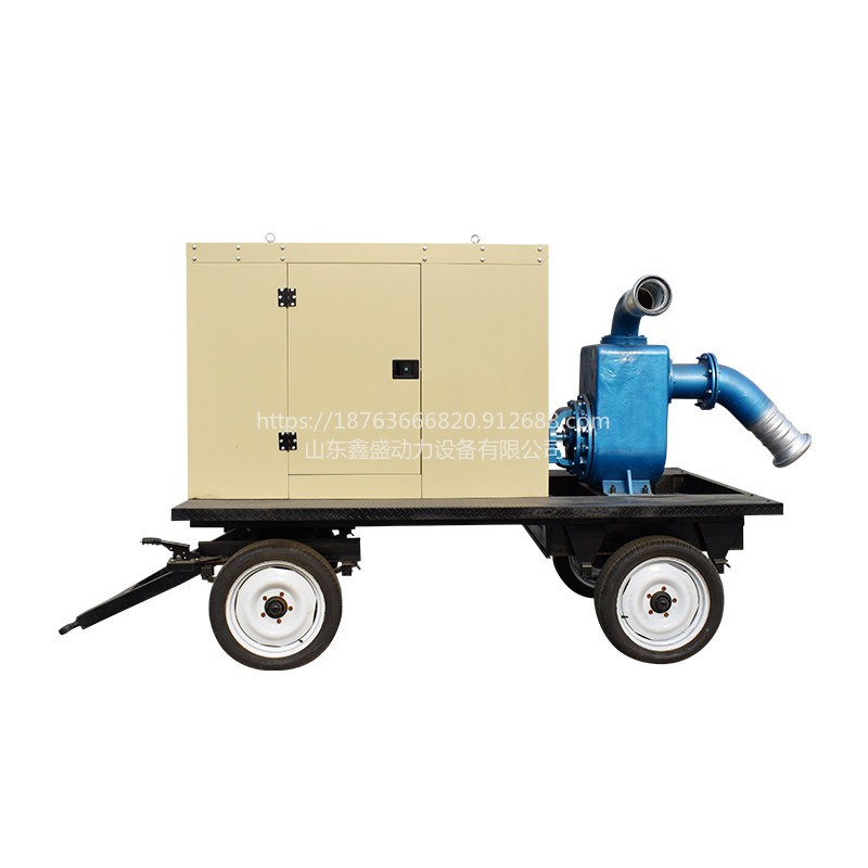 鑫盛动力固定式水泵机组柴油机自吸泵流量420m³/h 扬程20米