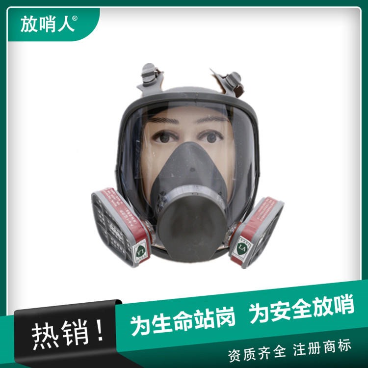 诺安NAMJ01全面型呼吸防护器   防尘防毒面罩 双盒防毒全面具