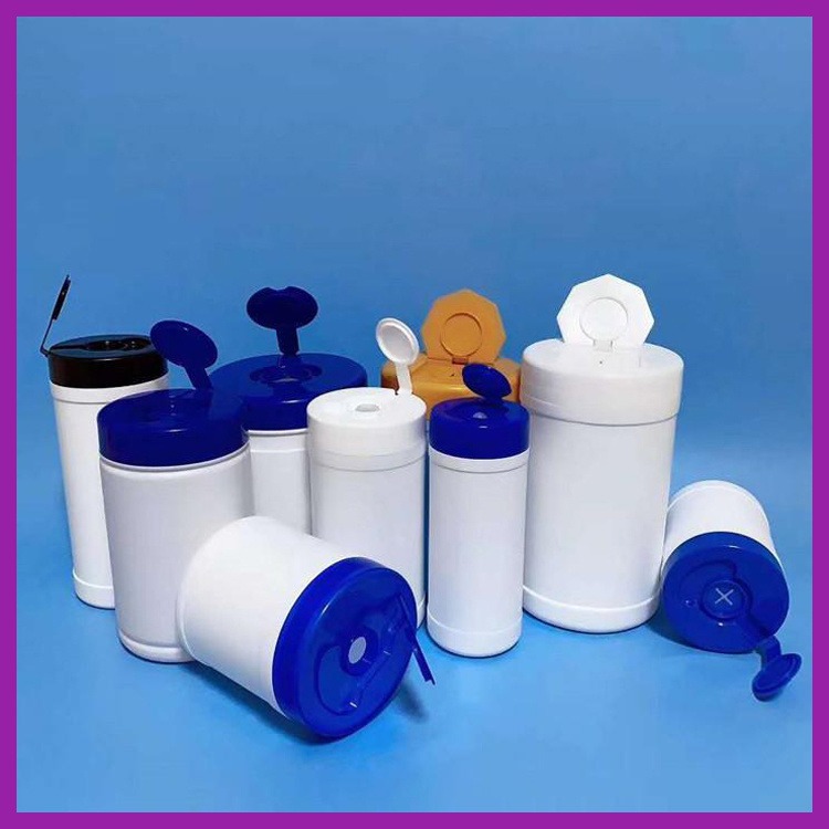 塑料湿巾桶 沧盛塑业 消毒纸巾包装罐 圆柱PET湿巾桶
