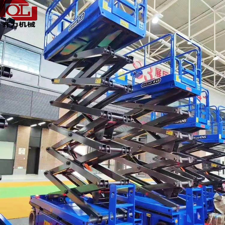杭州全自行式升降机 工地用剪叉式升降平台 电动小型液压登高车 齐力现货供应