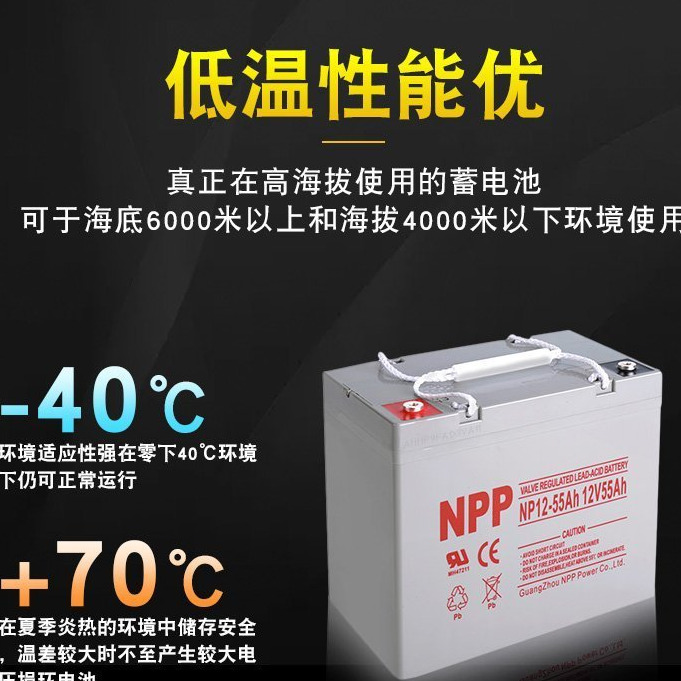 耐普NPG12-55胶体蓄电池 12V55AH 铁路 发电站用 耐普电池