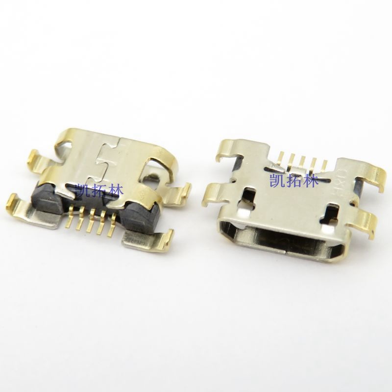 MICRO 5p母座 沉板1.8mm 二脚插板 SMT 5pin micro USB插板