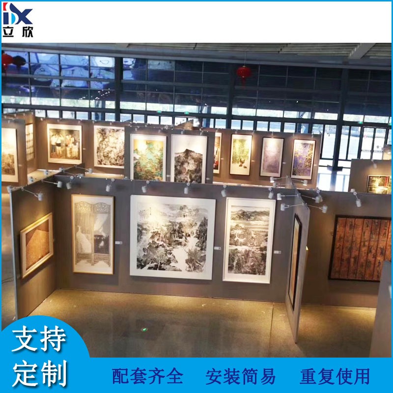 广州艺术板墙 博物馆展墙 双面麻布无缝展板 艺术板墙 立欣图片