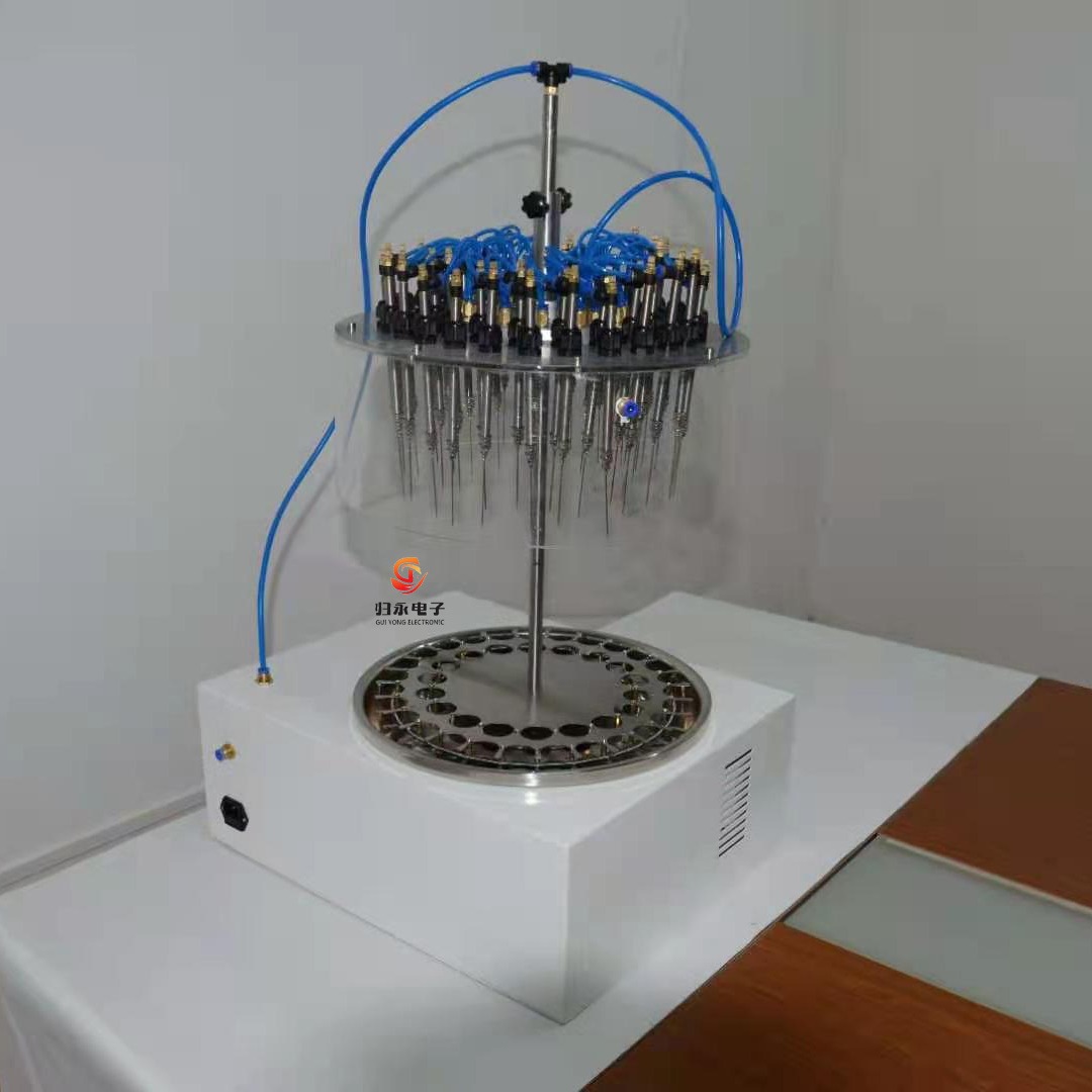 水浴圆形氮吹仪厂家 GY-YXDCY-12 1-12位 弹簧试管夹的样品架固定定位 可调节高度方向 上海归永 杭州发货