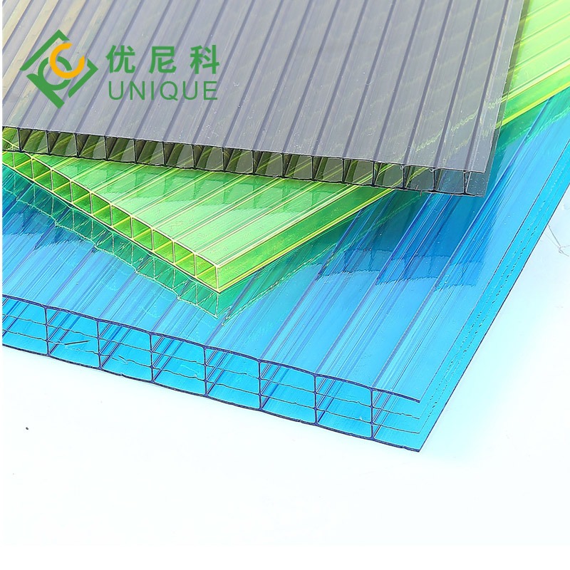 黑龙江双层PC阳光板雨棚材料  优尼科聚碳酸酯阳光板  透明遮阳板PC板材加工图片