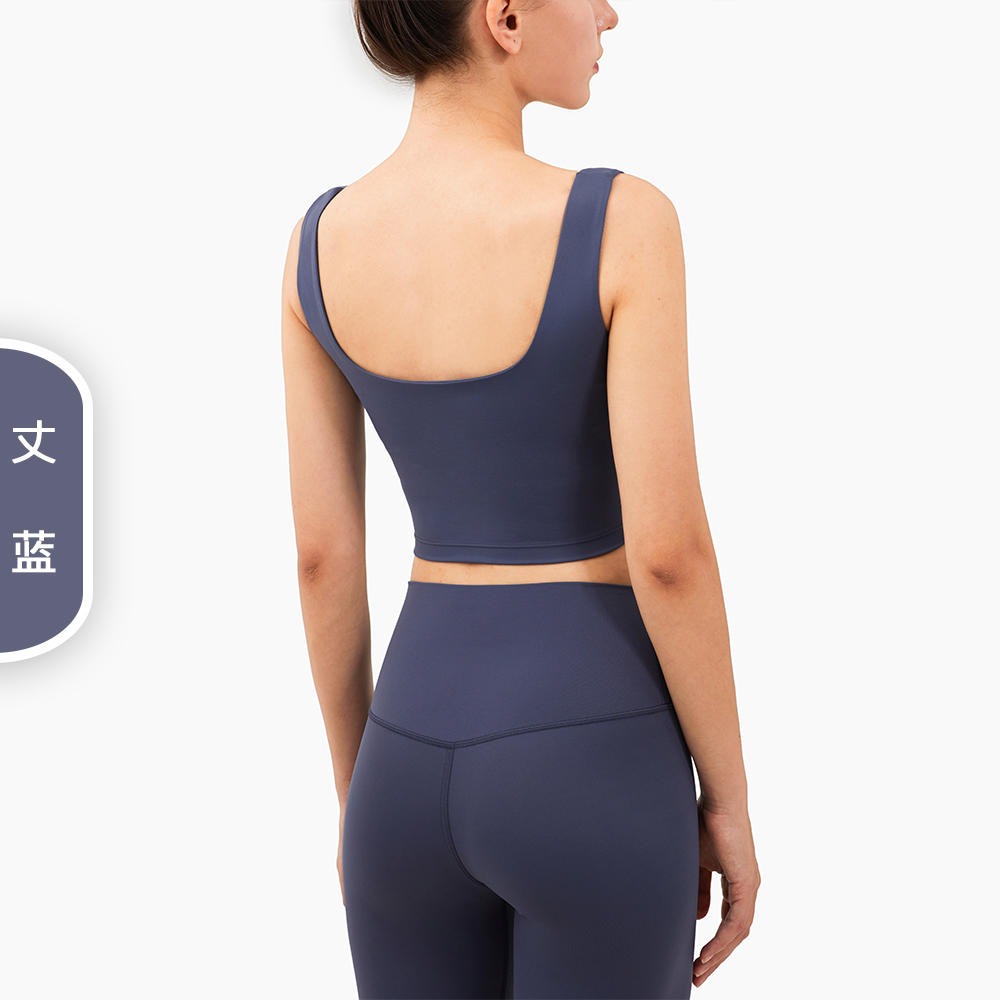 2021厂家批发运动内衣女薄款SS裸感瑜伽服运动背心 经典防震透气美背健身跑步跨境热销款WX1276