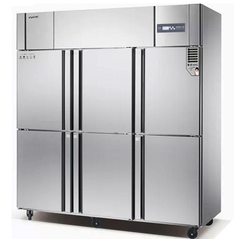 美厨六门风冷冷冻柜AEF6 美厨风冷低温冷冻冰箱 商用六门不锈钢冷柜 六门大容量厨房冰箱