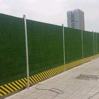 工地施工围挡市政地铁彩钢小草护栏PVC围墙挡板装配式钢结构围蔽K