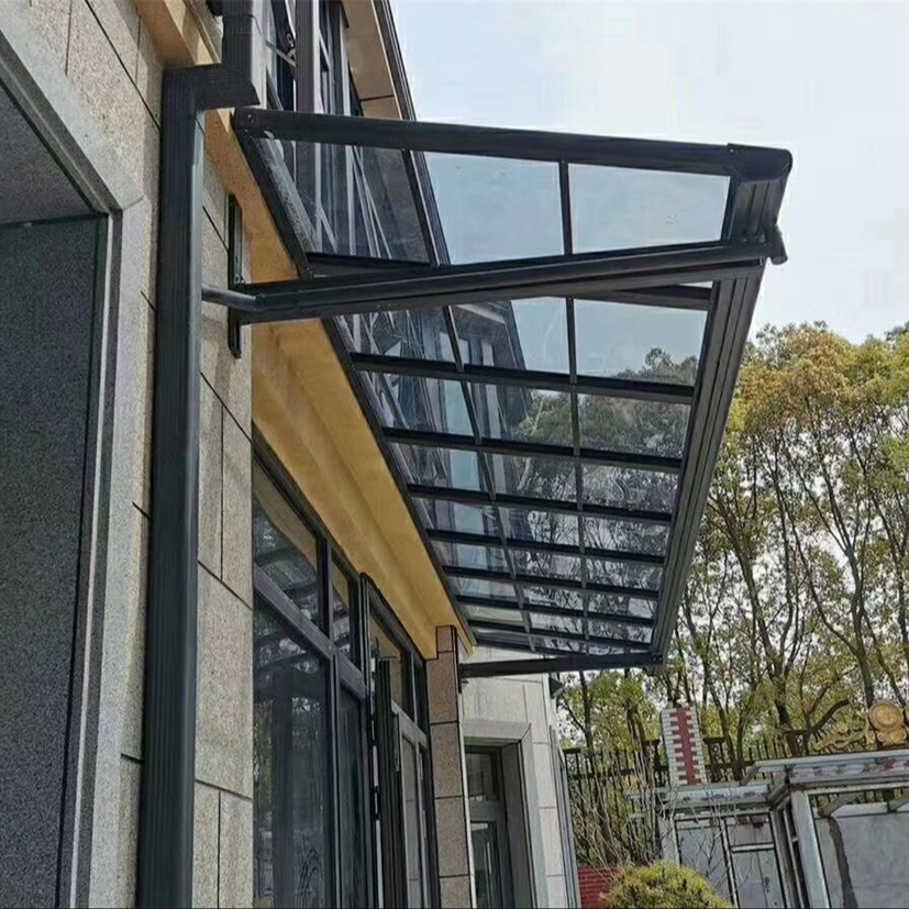坚固耐用阳台铝合金雨棚定制 新巧窗台雨棚价格厂家直销