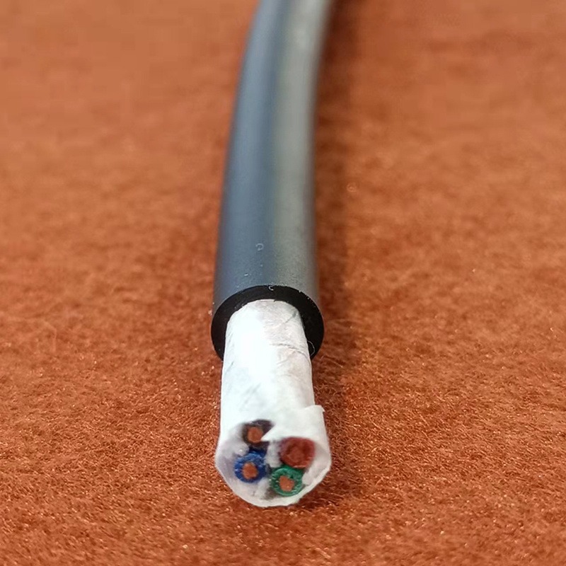4芯高柔耐折1000万次以上TRVV4×0.2超细无氧铜丝绞合棉线填充拖链电缆用途